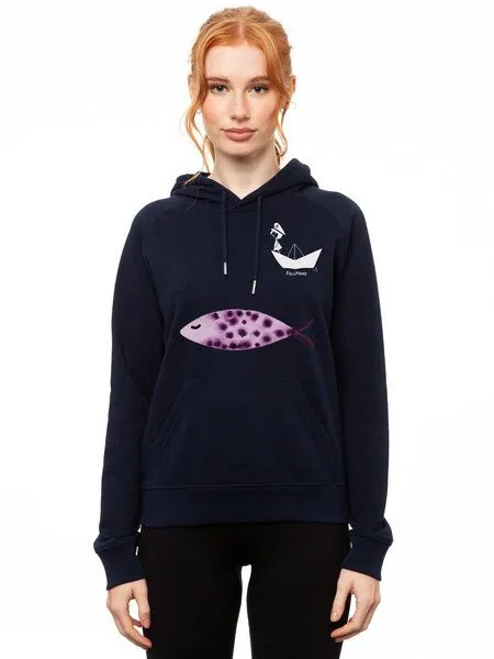 FellHerz FellHerz Damen Hoodie La Capitana navy – Produktbild 3 von 5