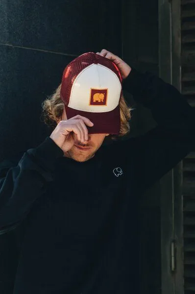 Trendsplant Trendsplant Classic Trucker Cap Burgundy, Rot, – Produktbild 4 von 4