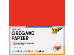 folia folia Faltblätter Origami Papier "Duo Uni" 80g/m², 13×13 cm, 96 Blatt, farbig sortiert – Produktbild 1 von 1