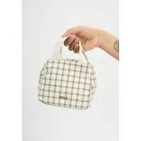 MELA Organizer Tasche klein SHAILA | von MELA | Fairtrade & GOTS zertifiziert, Greige / green grid print, – Produktbild 1 von 2