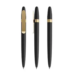 prodir prodir DS5 Soft Touch TSR Twist Kugelschreiber, Black-Gold satin finish, Schwarz / gold, – Produktbild 1 von 1