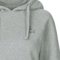 HANDGEDRUCKT HANDGEDRUCKT "König Wuff" Frauen Hoody aus reiner Biobaumwolle (kbA) – Produktbild 1 von 1