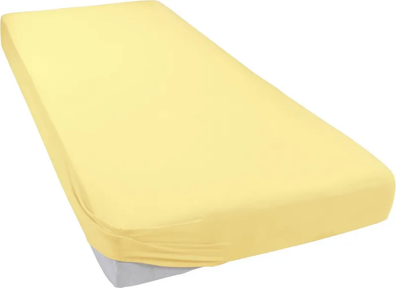 irisette irisette Spannbettlaken Jupiter 8, Mako-Jersey, Gummizug: rundum, (1 Stück), aus Baumwolle, für Matratzen bis 25 cm Höhe, Bettlaken, Spannbetttuch, Grün, – Produktbild 1 von 8