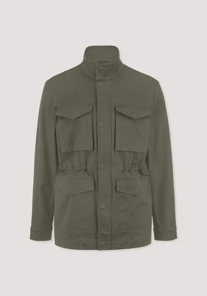 hessnatur hessnatur Field Jacket Regular NATURE SHELL aus reiner Bio-Baumwolle, Oliv, – Produktbild 5 von 5