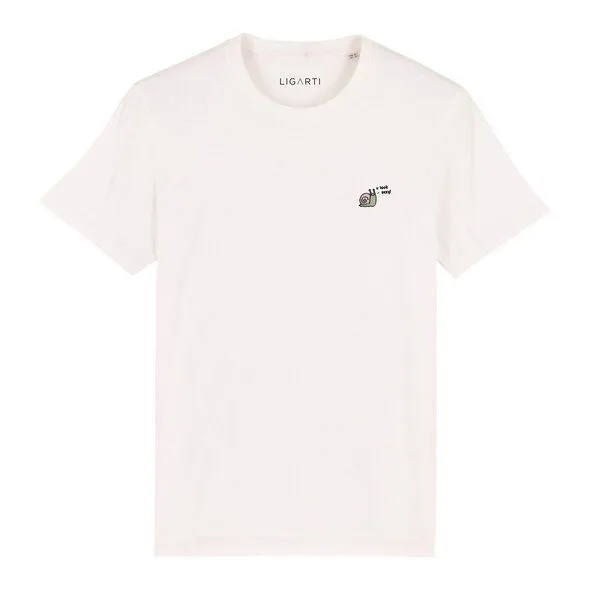 LIGARTI LIGARTI Besticktes T-Shirt – Schnexy, Cremeweiß, – Produktbild 1 von 5