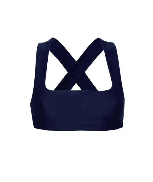 RENDL RENDL Top No.1 - Bikini Top mit breiten, überkreuzten Trägern, Blau, – Produktbild 1 von 4