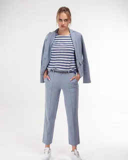 Alma & Lovis Alma & Lovis Karo-Hose in leichter Jersey-Jacquard-Qualität | Karo Pants – Produktbild 1 von 1