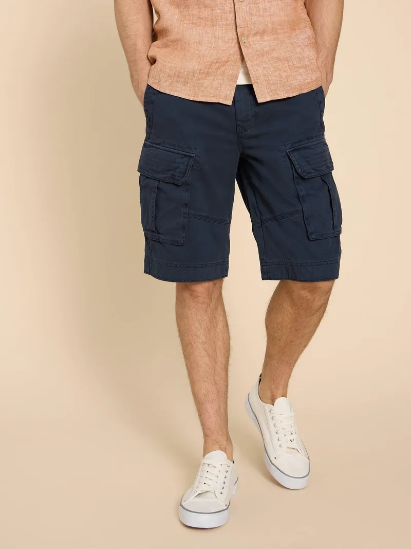 White Stuff Halsall Cargoshorts aus Bio-Baumwolle - 38/R, Dunkelmarine, – Produktbild 3 von 4