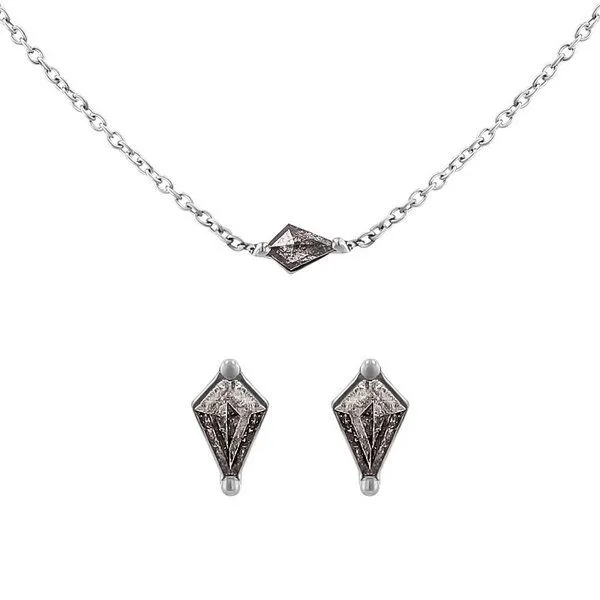 Eppi Eppi Schmuckset mit Salt and Pepper Diamanten Elny, Weiss, – Produktbild 1 von 4