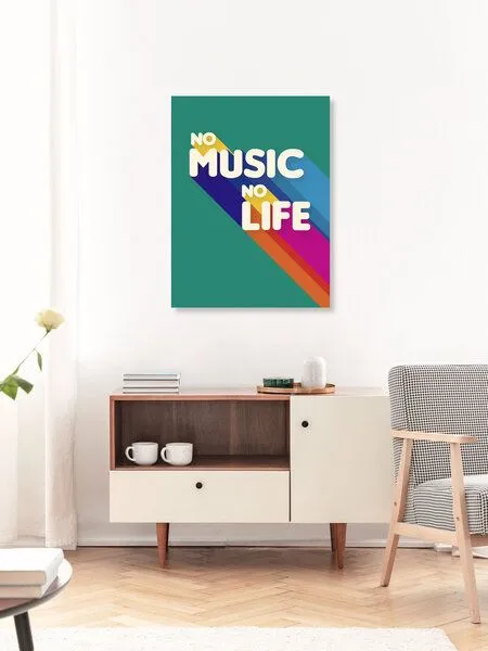 Photocircle Photocircle Poster / Leinwandbild - No music no life – Produktbild 3 von 4