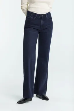 Kings Of Indigo Kings of Indigo Damen vegan Jeans Flare Jane Holo Blau Schwarz – Produktbild 1 von 1