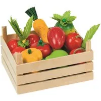 Goki goki Kaufladen Obst und Gemüse aus Holz 10-teilig Kiste 13,6 x 10,6 x 6,8 cm – Produktbild 1 von 1