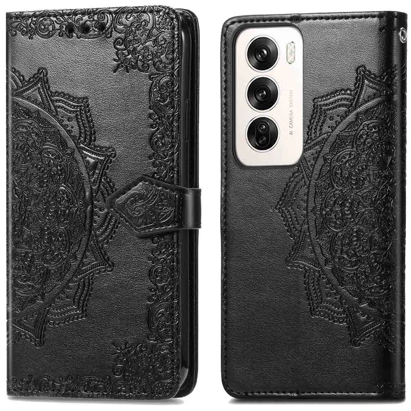 imoshion imoshion Mandala Klapphülle für das Oppo Reno 12 Pro, Schwarz, – Produktbild 1 von 1