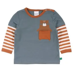 Fred's World by Green Cotton Fred's World by Green Cotton T-Shirt Bär Layer-Look – Produktbild 1 von 1
