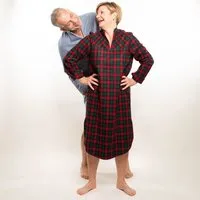 nahtur design nahtur-design Nachhaltiges Flanell-Nachthemd | für höchsten Komfort, Karo (rot), – Produktbild 1 von 1