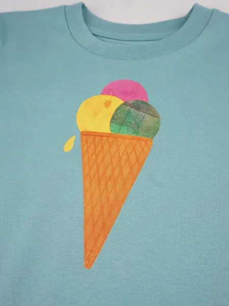 MelaDi Meladi Kinder Shirt aus Biobaumwolle - Eiscreme auf Türkis – Produktbild 6 von 6