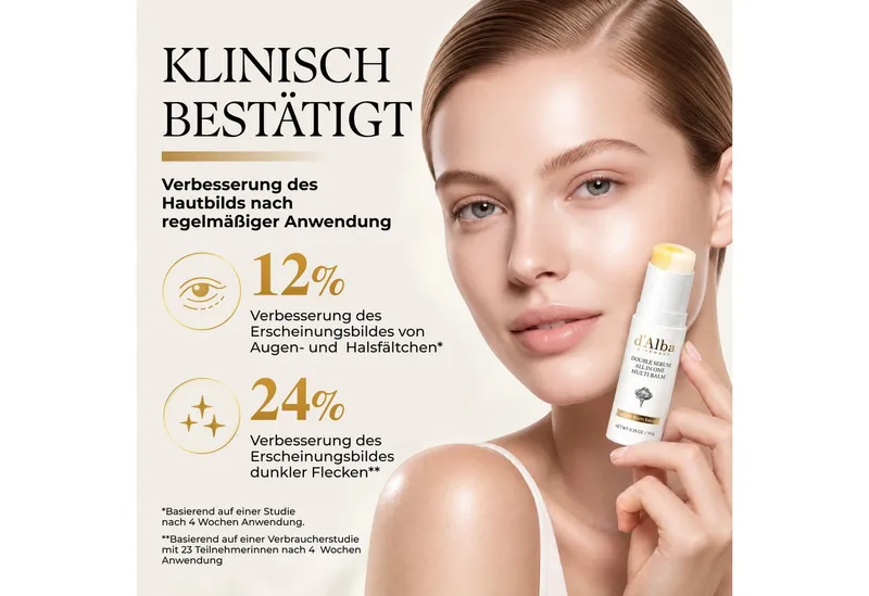 d'Alba Gesichtspflege Gesichtsbalm Anti Falten Serum Vitamin C Kollagen White Trüfflel, 3-tlg., Feuchtigkeitspflege, Straffheit, Vitamin C, Antioxidativ – Produktbild 5 von 5