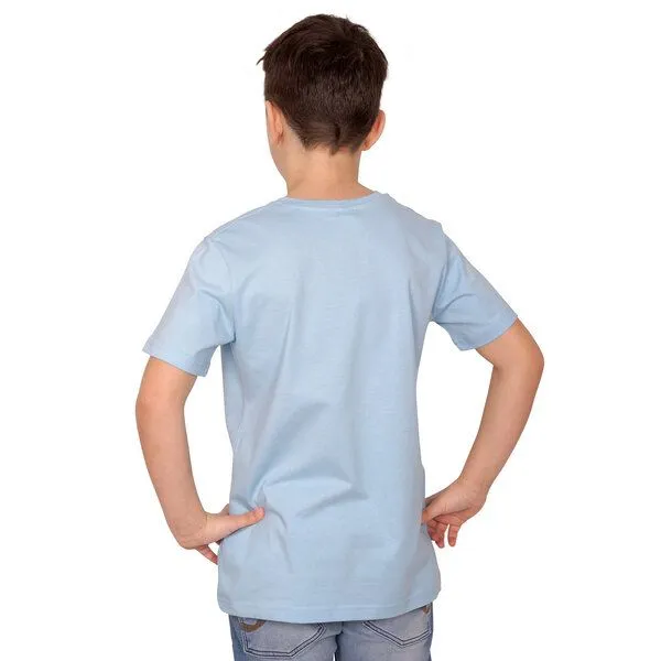 HANDGEDRUCKT HANDGEDRUCKT "Fußball" Unisex Kinder T-Shirt, Lightblue, – Produktbild 2 von 3