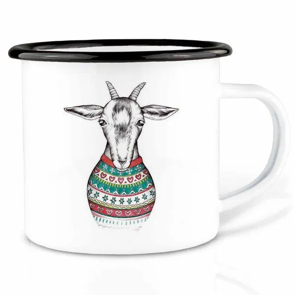 LIGARTI Emailletasse »Reinhold« von LIGARTI | 300 oder 500 ml | handveredelt in Deutschland | Cup, Kaffeetasse, Emaillebecher, Camping Becher – Produktbild 1 von 1