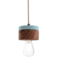 ALMUT von Wildheim ALMUT von Wildheim Pendelleuchte Walnussholz, dimmbar, skandinavisches Design, nachhaltig, Pastellblau, – Produktbild 1 von 1