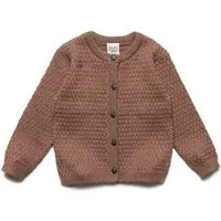 Puri Organic Puri Organic Baby Cardigan Struktur Merinowolle, Braunmelange, – Produktbild 1 von 1