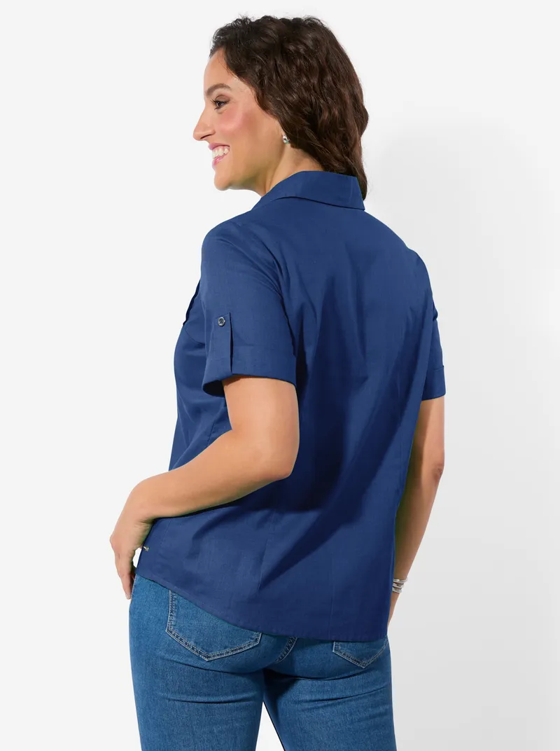 Witt Kurzarm-Bluse royalblau, Royalblau, – Produktbild 2 von 2