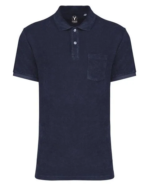 YTWOO YTWOO Herren Polohemd aus weichem Bio-Terrystoff - Made in Portugal, Navy, – Produktbild 1 von 2