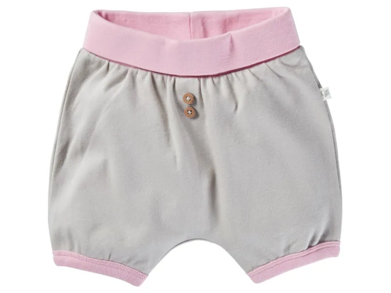 HANS NATUR Pumphose Baby kurz Bio-Baumwolle beige-rosa Gr.62/68, Rosa, braun, – Produktbild 1 von 2