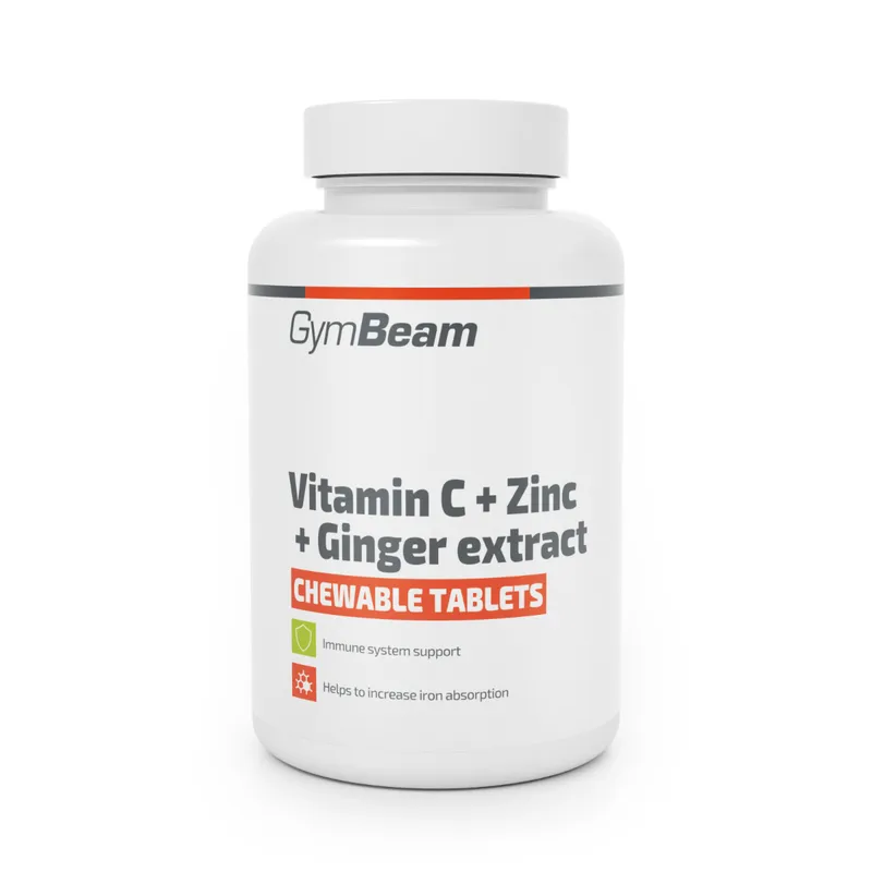 GymBeam GymBeam Vitamin C + Zink + Ingwerextrakt als Kautabletten 90 Tabletten – Produktbild 1 von 1