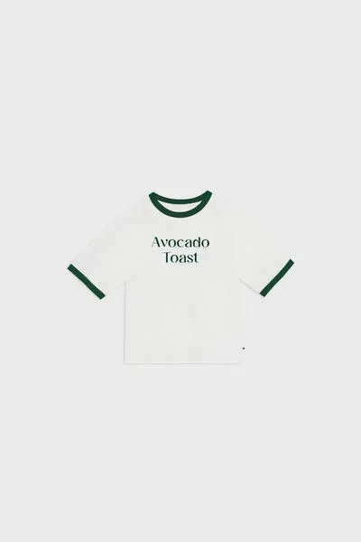 New Orchard New Orchard Vegan T-shirt 100% Baumwolle, Weiß und grün, – Produktbild 2 von 3