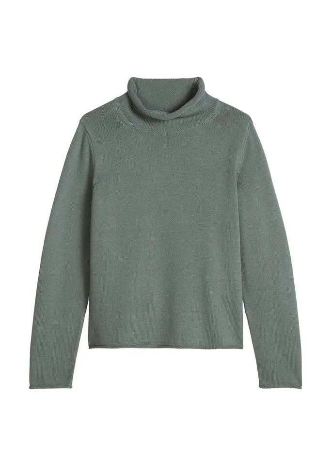 Marc O'Polo Marc O'Polo Rollkragenpullover slim regular aus Organic Cotton, Grün, – Produktbild 5 von 5