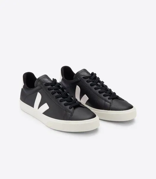 Veja Veja Sneaker Damen - Campo Chromefree, Schwarz (black white), – Produktbild 2 von 3