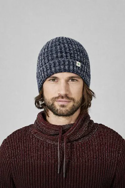 HempAge HempAge Strickmütze Hanf/Bio-Baumwolle, Navy/grey, – Produktbild 3 von 3