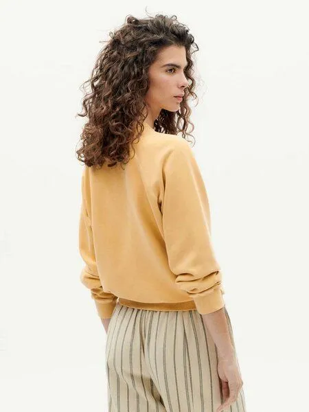 thinking mu thinking mu Sweatshirt mit Rundhalsausschnitt - FTP - aus 100% biologisch angebauter Baumwolle, Tagetes (gelb), – Produktbild 2 von 4
