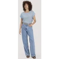 hessnatur hessnatur Jeans ALVA Wide Leg Embroidery aus Bio-Baumwolle mit TENCEL Lyocell, Light blue, – Produktbild 2 von 4