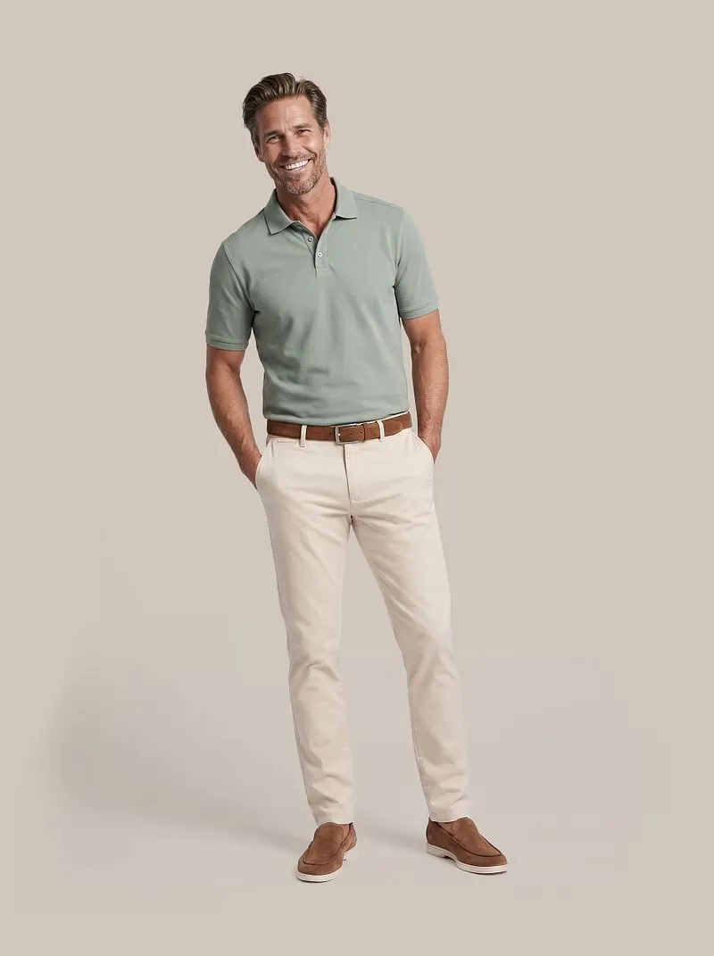 Suitable Suitable Respect Poloshirt Tiger Grün - Größe XL, Grün, – Produktbild 3 von 5