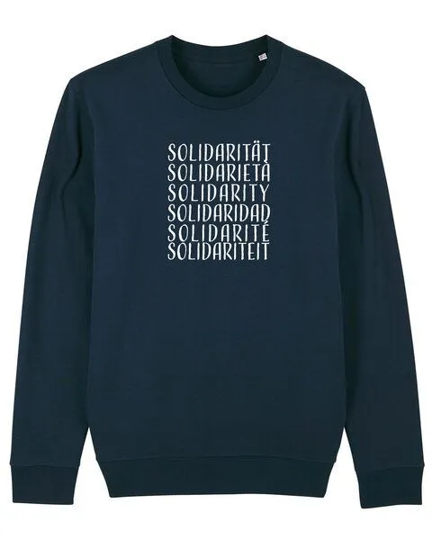 Human Family Human Family Bio Unisex Rundhals-Sweatshirt - "Switch - Solidarity", Navy, – Produktbild 1 von 4