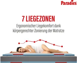 Paradies Taschenfederkernmatratze Paradies Prolife Strong XXL Version des Testsiegers*, Paradies, 22 cm hoch, Kaltschaumversion Note GUT (2,2), getestet in 90x200 cm, Härtegrad 3 – Produktbild 1 von 1