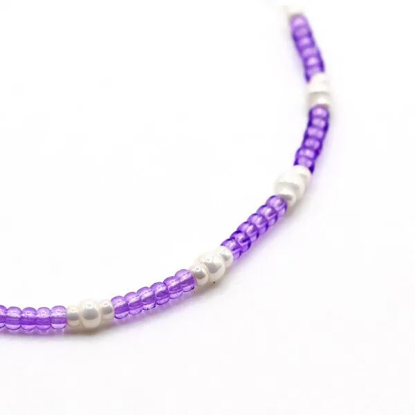 juni juni Sommer Perlenarmband "Pearl", Lila, – Produktbild 5 von 5