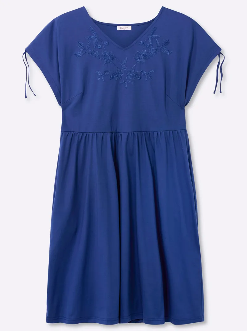 sheego Jerseykleid, Royalblau, – Produktbild 1 von 2