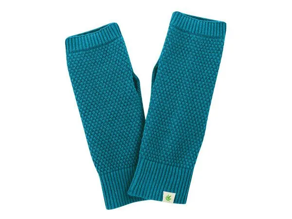 HempAge HempAge Wärmende Stulpen Hanf/Biobaumwolle, Lagoon (blau), – Produktbild 2 von 4