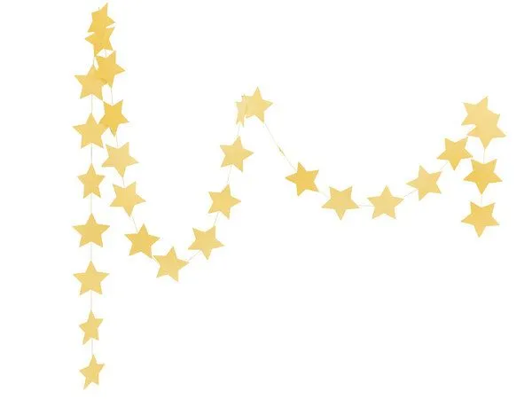 renna deluxe renna deluxe STERN Girlande aus Papier, Gold, – Produktbild 1 von 4