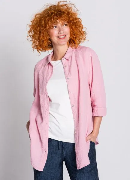 Heidekönigin Heidekönigin Leinen Hemdbluse, Azur, – Produktbild 3 von 3
