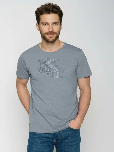 GreenBomb GREENBOMB Race Spice - Sportliches T-Shirt aus Bio-Baumwolle / hochwertiger Print / GOTS / Fair & Vegan, Lila (sea smoke), – Produktbild 2 von 4