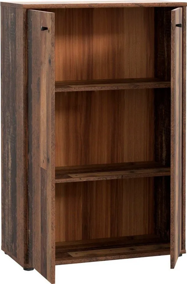 FORTE Kommode Tempra, Kommode, 2 Türen, viel Stauraum, Höhe 111,1 cm, Breite 73,7 cm, Braun, – Produktbild 5 von 5