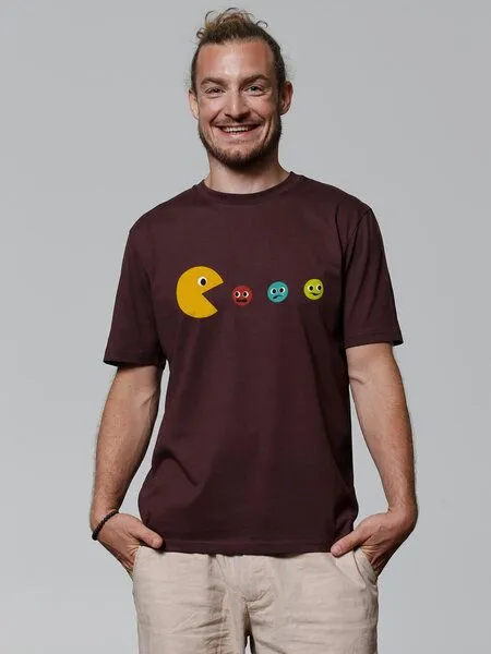 watapparel watapparel T-Shirt Unisex Pacmännchen, Red brown, – Produktbild 2 von 3