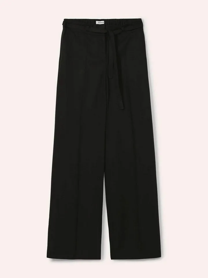 Walbusch Marlene-Hose Damen Marlene aus kühlendem Gewebe Regular Fit inklusive Gürtel, modisch, pflegeleicht, Schwarz, – Produktbild 2 von 4