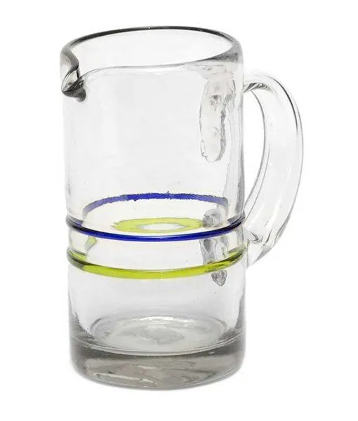 GLOBO Fair Trade GLOBO Fair Trade Krug Limonada aus Recyclingglas, mundgeblasen, Ringe, – Produktbild 2 von 2