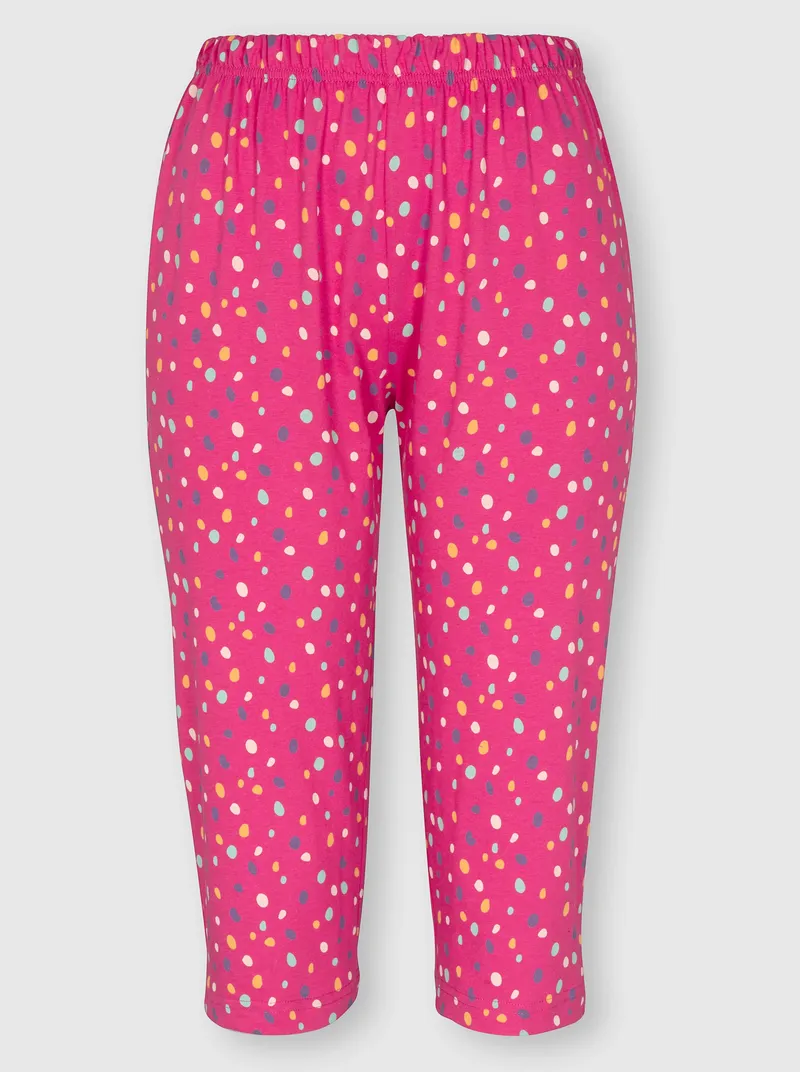 wäschepur Capri-Hose fuchsia-bedruckt, Fuchsia-bedruckt, – Produktbild 2 von 2
