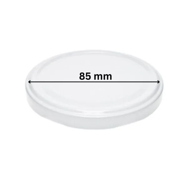mikken mikken 25 Ersatzdeckel TO82 Ø 8,5 cm Schraubdeckel für Marmeladen- & Einmachgläser, Weiss, – Produktbild 2 von 3